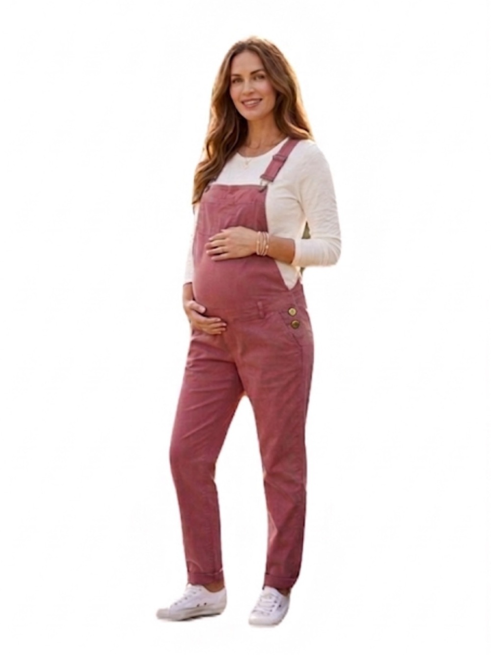 Hatch Dusty Pink Corduroy Overalls